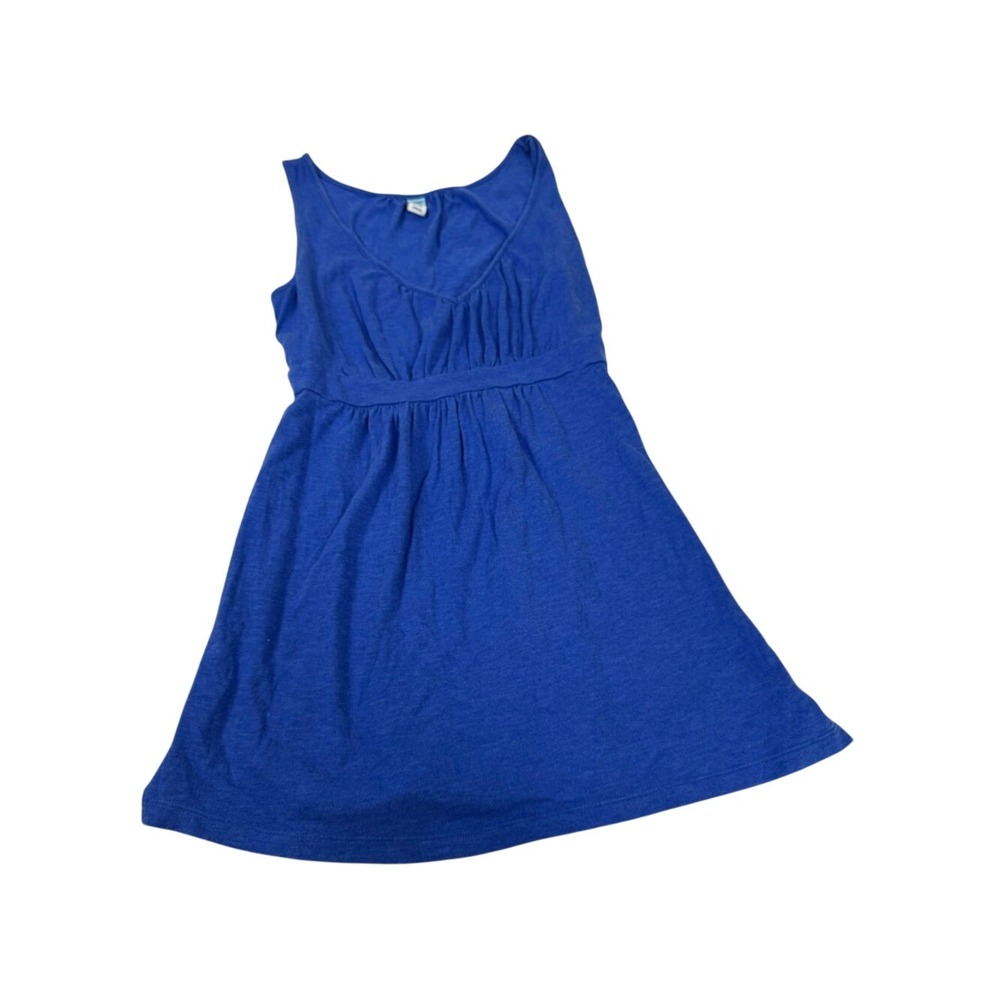 Old Navy Maternity Top Medium Blue Empire Waist Sleeveless Tie Back Casual